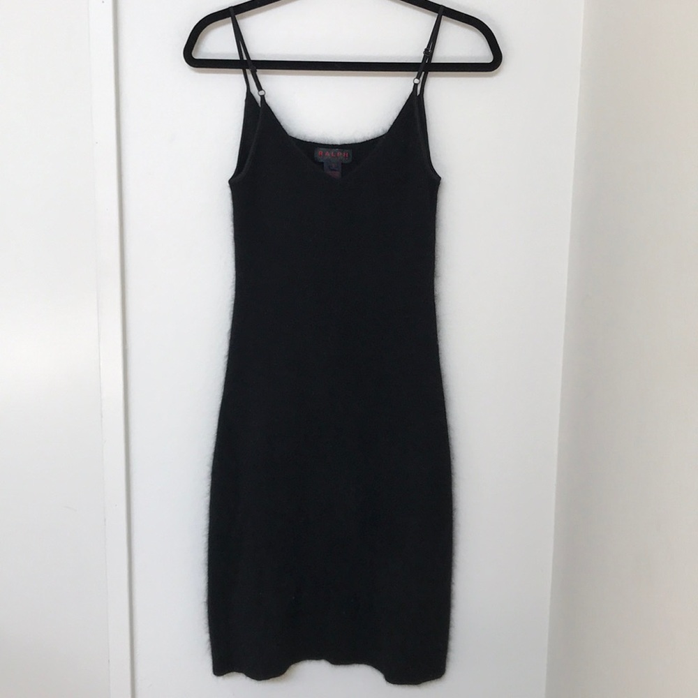 90s Ralph by Ralph Lauren rabbit fur angora dress